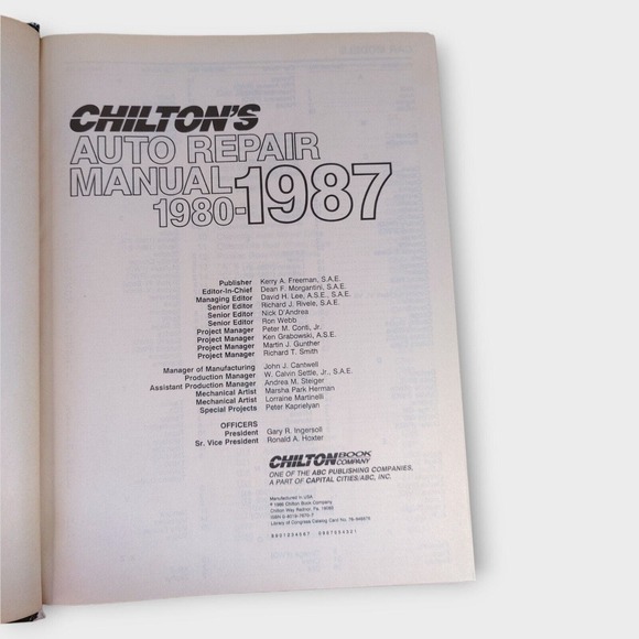 Chilton's Auto Repair Manual 1980-1987 Collector's Ed Hardcover (7670) MINT! - Picture 4 of 4